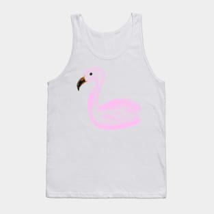 Pink swan watercolor background art Tank Top